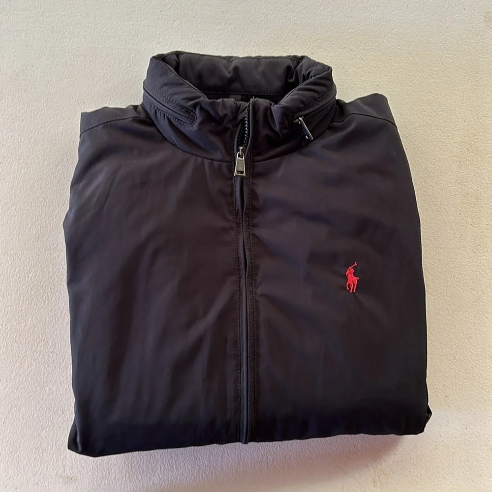Ralph Lauren Men's Windbreaker/Rain Jacket with Red Logo (M) Navy Blue - Picture 1 of 12